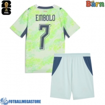 Fotballdrakt Barn Sveits Breel Embolo #7 Bortedraktsett VM 2026 Kortermet (+ Korte bukser)